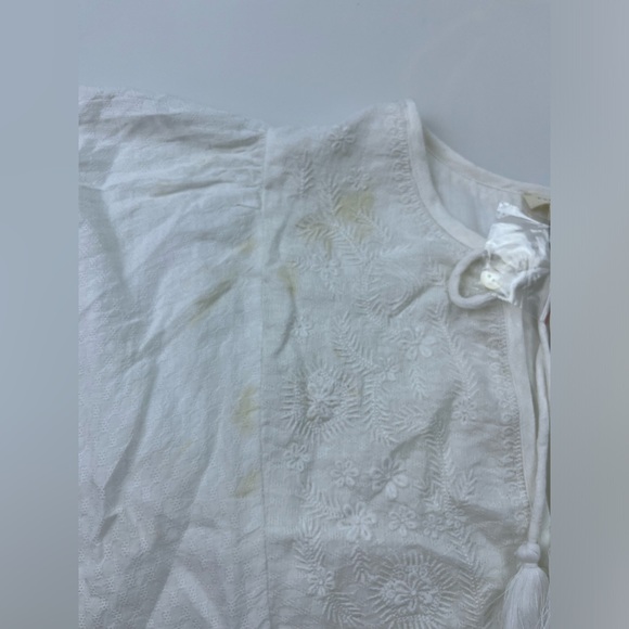 En Crème White Short Sleeve Blouse N227-38 - Picture 6 of 12